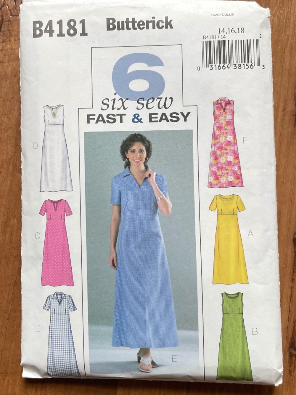 Uncut Butterick Modest Dress Sewing Pattern Size 14 16 18 B4181 Fast & Easy